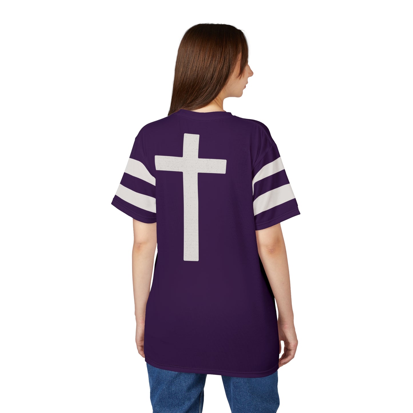 "Faith Overcomes Fear", Unisex Tee (Imperial Plum)