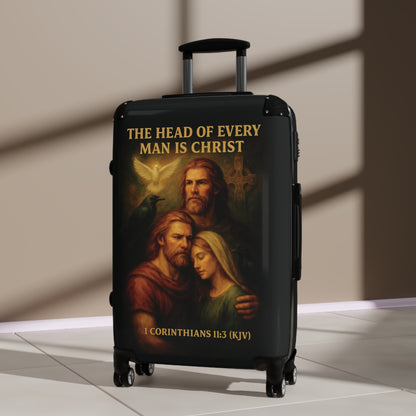 "1 Corinthians 11:3 (KJV), Suitcases (Void Black)