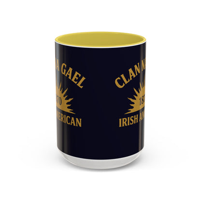 "Clan na Gael - Irish American", Colorful Mugs (11oz, 15oz) (Black Rock Blue)