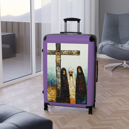 "At-the-Foot of the Cross - John 19:25", Suitcases (Light Purple)