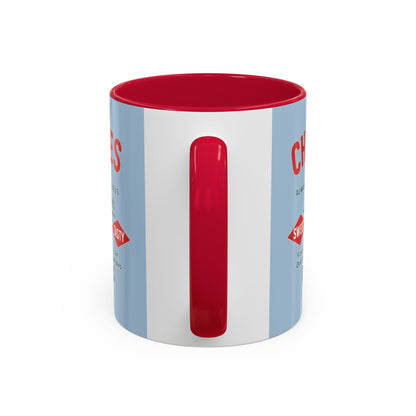 "Delicious Cherries", Colorful Mugs (11oz, 15oz) (Retro Sky)