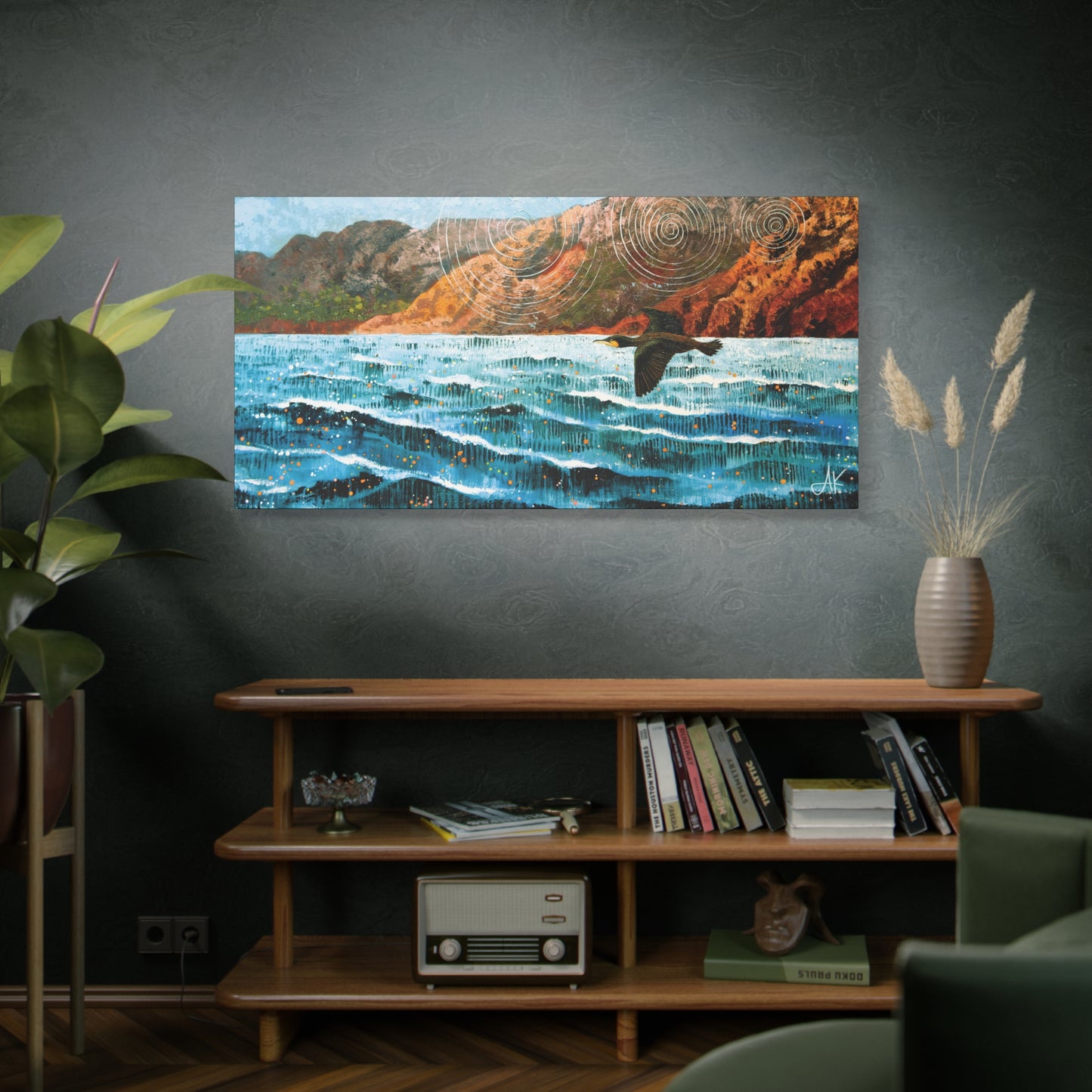 "Sky Kin II – Gannet on the Weather Edge", Fine Art Matte Canvas, Stretched, 1.25"