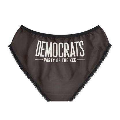 "Democrats - Party of the KKK", Women's Briefs (Rich Soil Brown)