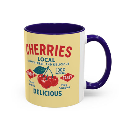 "Delicious Cherries", Colorful Mugs (11oz, 15oz) (Sanctum Veil)