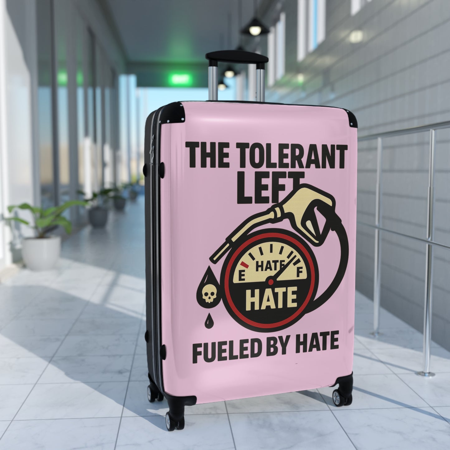 "The Tolerant Left", Suitcase (Abbey Veil Pink)
