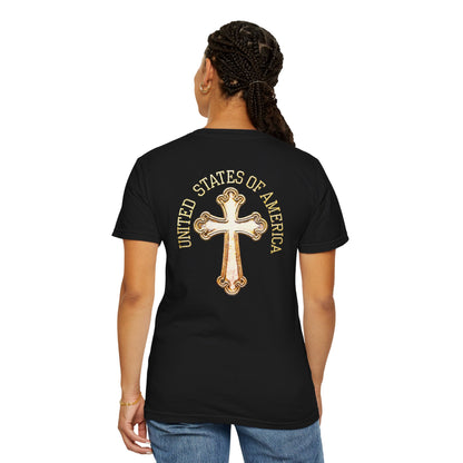 "USA Gold Cross", Unisex T-shirt