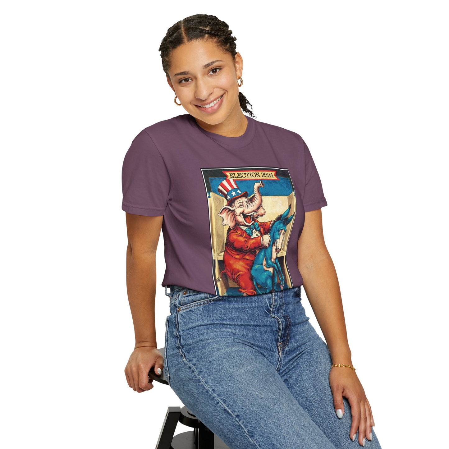 "MAGA Spanked the Donkeys 2024", Unisex T-shirt (Dark Colors)