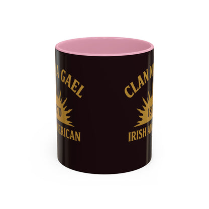 "Clan na Gael - Irish American", Colorful Mugs (11oz, 15oz) (Seal Brown)
