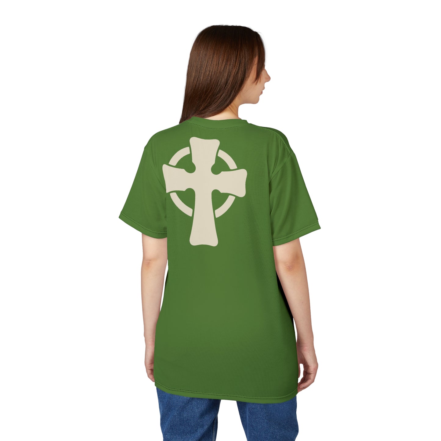"Retro Jesus", Unisex T-shirt (Avocado Green)