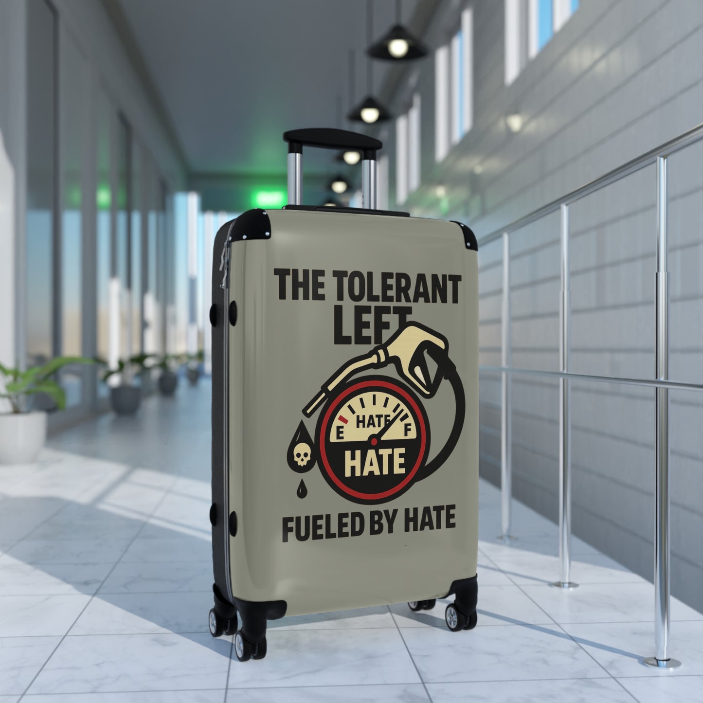 "The Tolerant Left", Suitcase (Deep Seagrass Grey)
