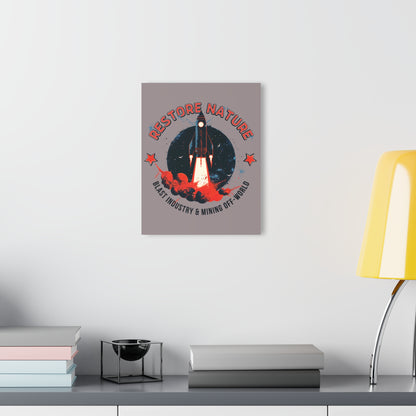 "Restore Nature", Acrylic Wall Prints (French Cleat Hanging) (Ash Pink Grey)