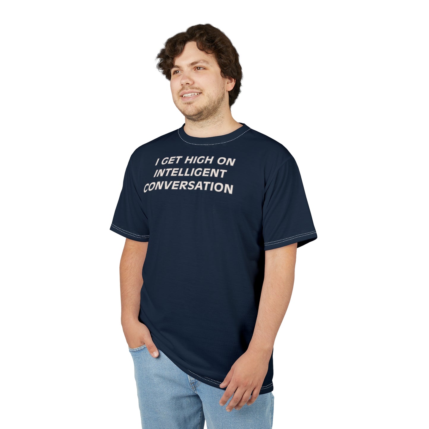 "Intelligent Conversation", Unisex T-shirt (Naval Nights)