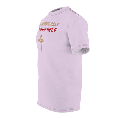 "Know Your Self", Unisex T-shirt (Floridian Blush)