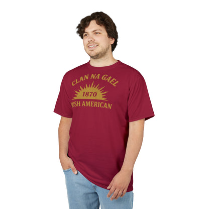 "Clan na Gael - Irish American", Unisex T-shirt (Fénechas Red)