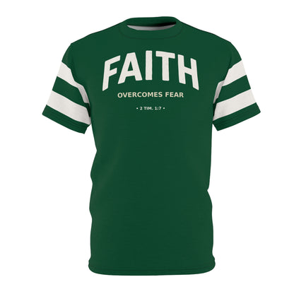 "Faith Overcomes Fear", Unisex Tee (Evergreen)