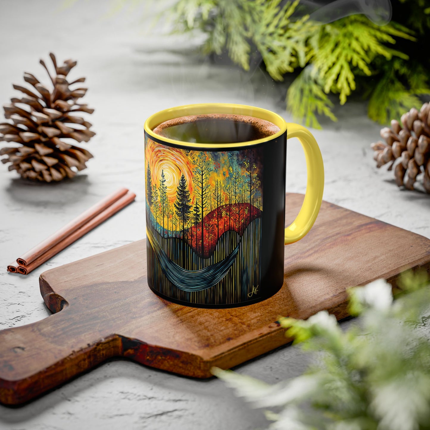 "Sacred Resonance", Colorful Mugs (11oz, 15oz)