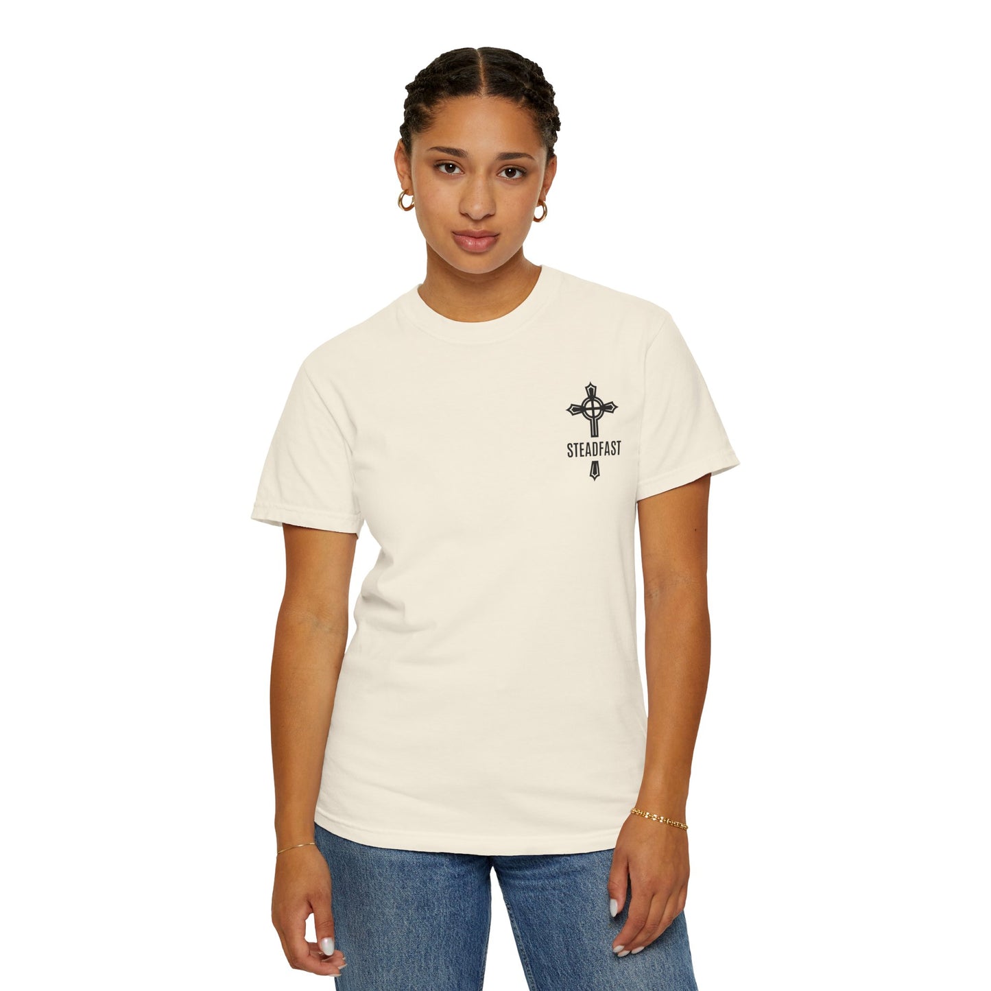 "Steadfast Cross in Black", Unisex T-shirt