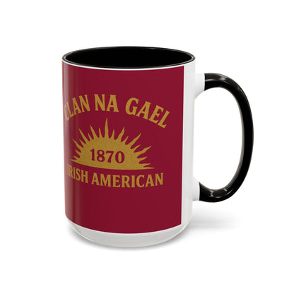 "Clan na Gael - Irish American", Colorful Mugs (11oz, 15oz) (Fénechas Red)