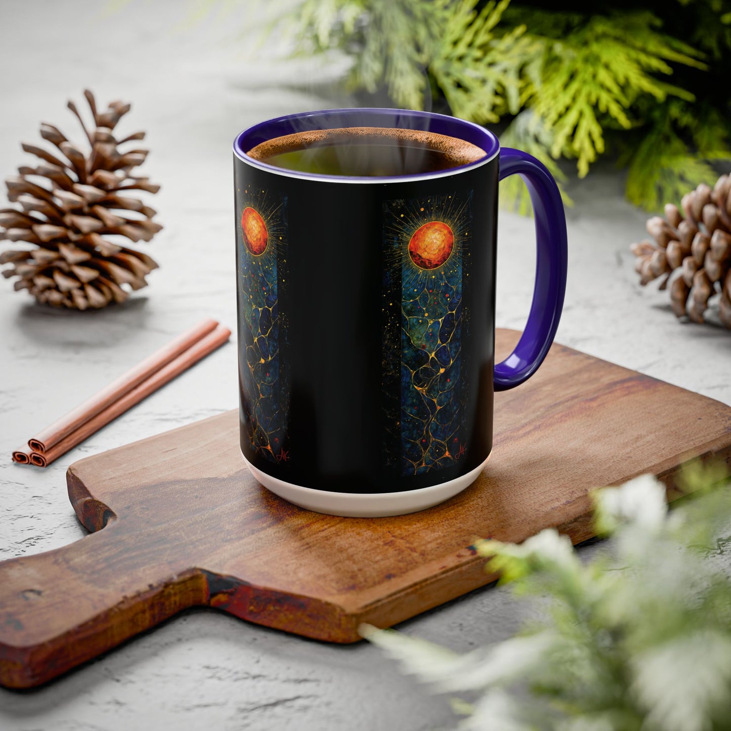 "The Living Light (John 8:12)", Colorful Mugs (11oz, 15oz)