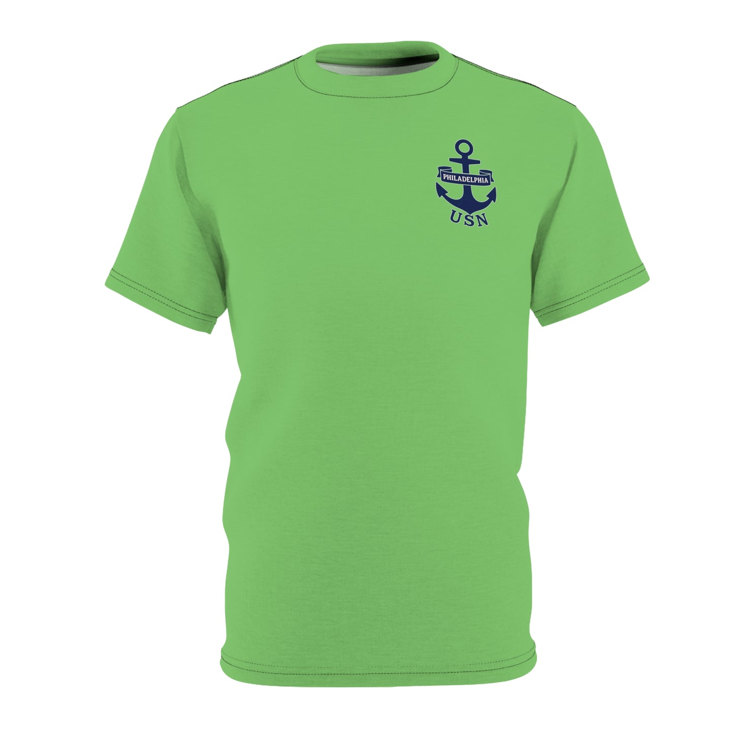 "USN Anchor", Unisex T-shirt (Bottle Glass Light)