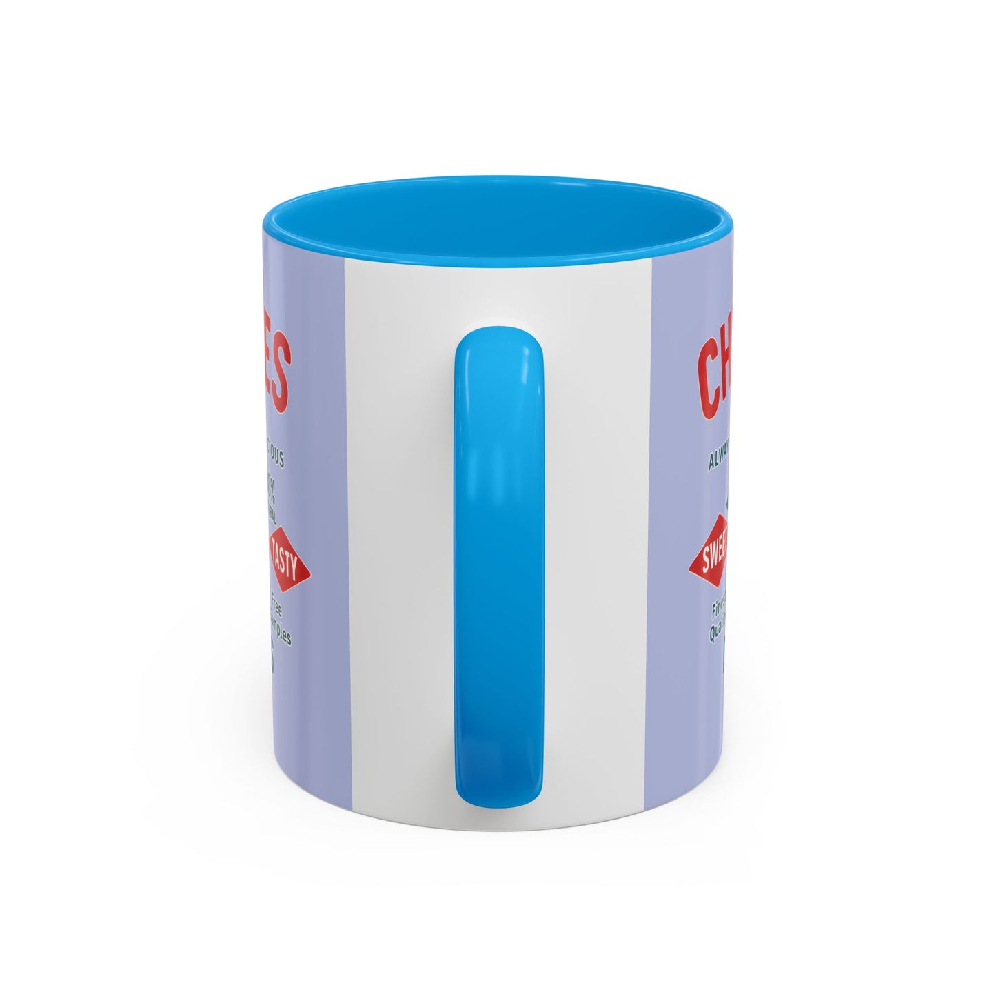 "Delicious Cherries", Colorful Mugs (11oz, 15oz) (Retro Periwinkle)