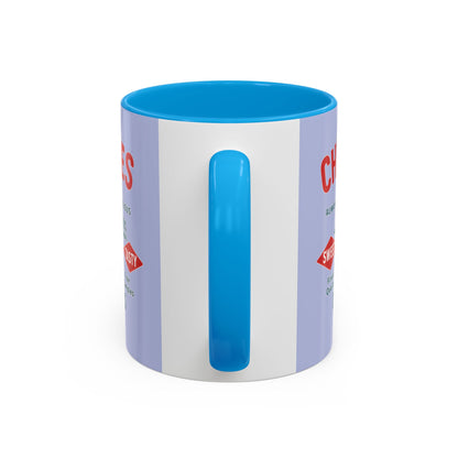 "Delicious Cherries", Colorful Mugs (11oz, 15oz) (Retro Periwinkle)