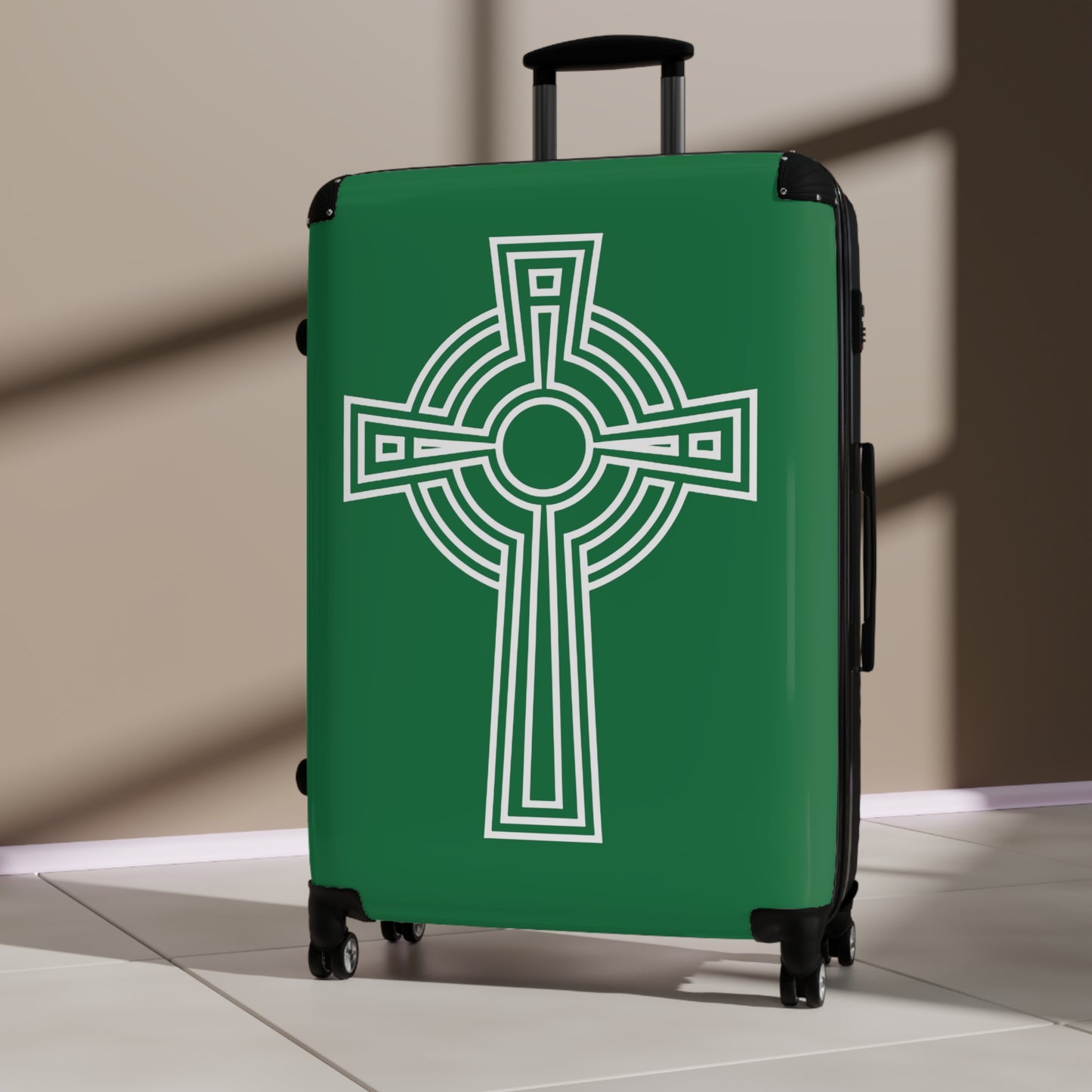 "A Simple High Cross", Suitcases (Dark Green)