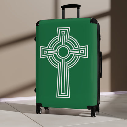 "A Simple High Cross", Suitcases (Dark Green)