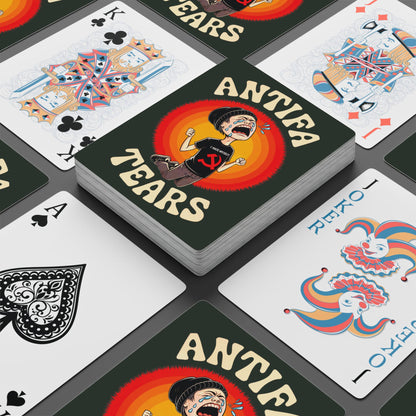 "Antifa Tears" #01, Political Playing Cards (Hail Cloud Grey)