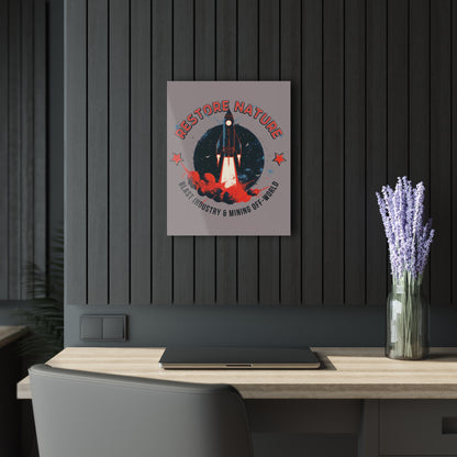 "Restore Nature", Acrylic Wall Prints (French Cleat Hanging) (Ash Pink Grey)
