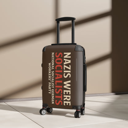 "Nazis were Socialists", Suitcase (Dark Chocolate Brown)