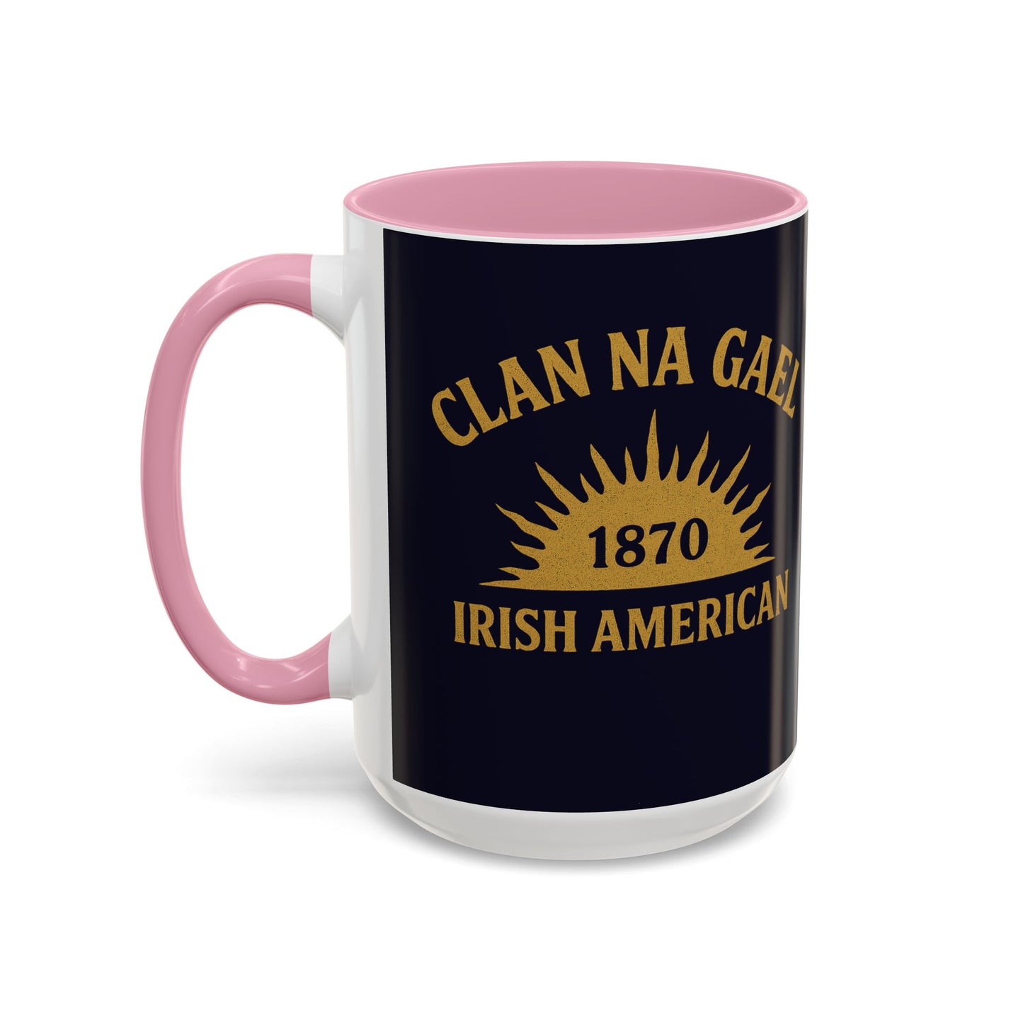 "Clan na Gael - Irish American", Colorful Mugs (11oz, 15oz) (Black Rock Blue)