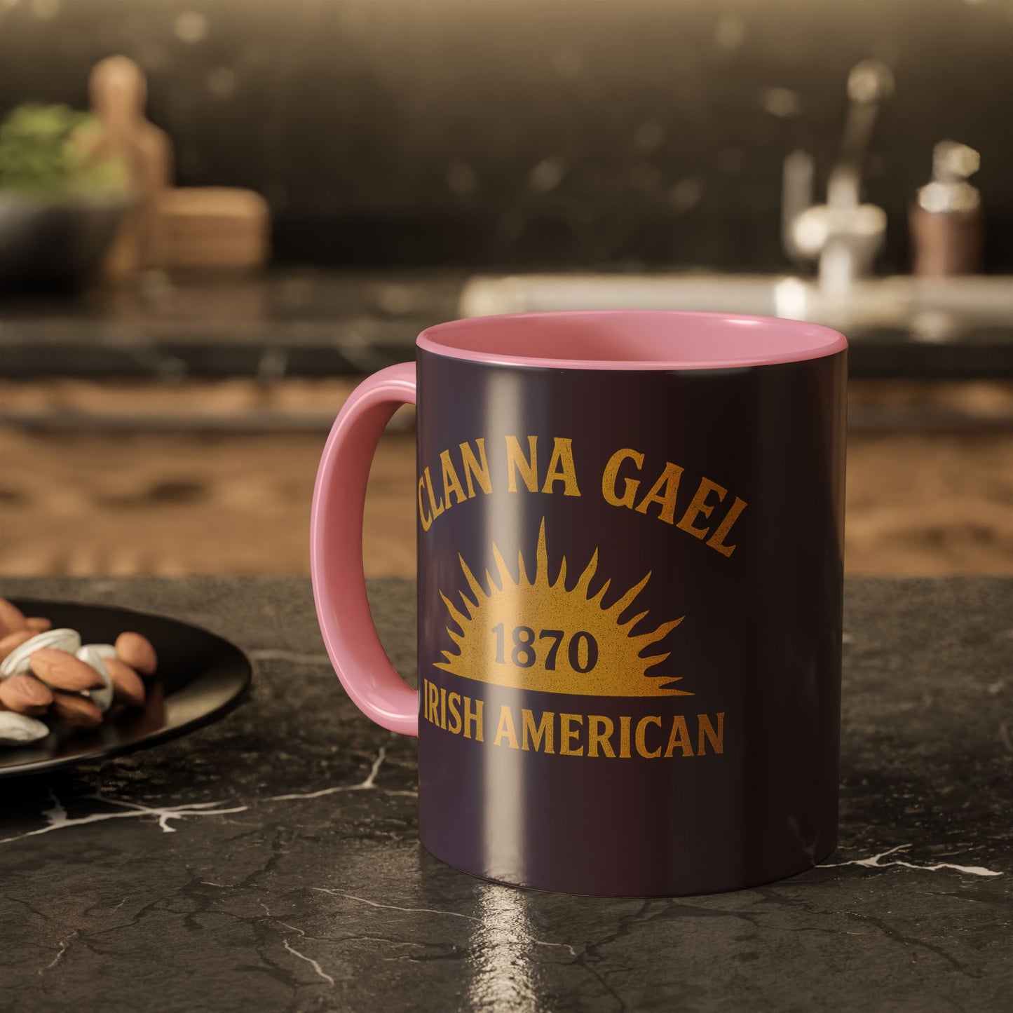 "Clan na Gael - Irish American", Colorful Mugs (11oz, 15oz) (Purple Verbena)