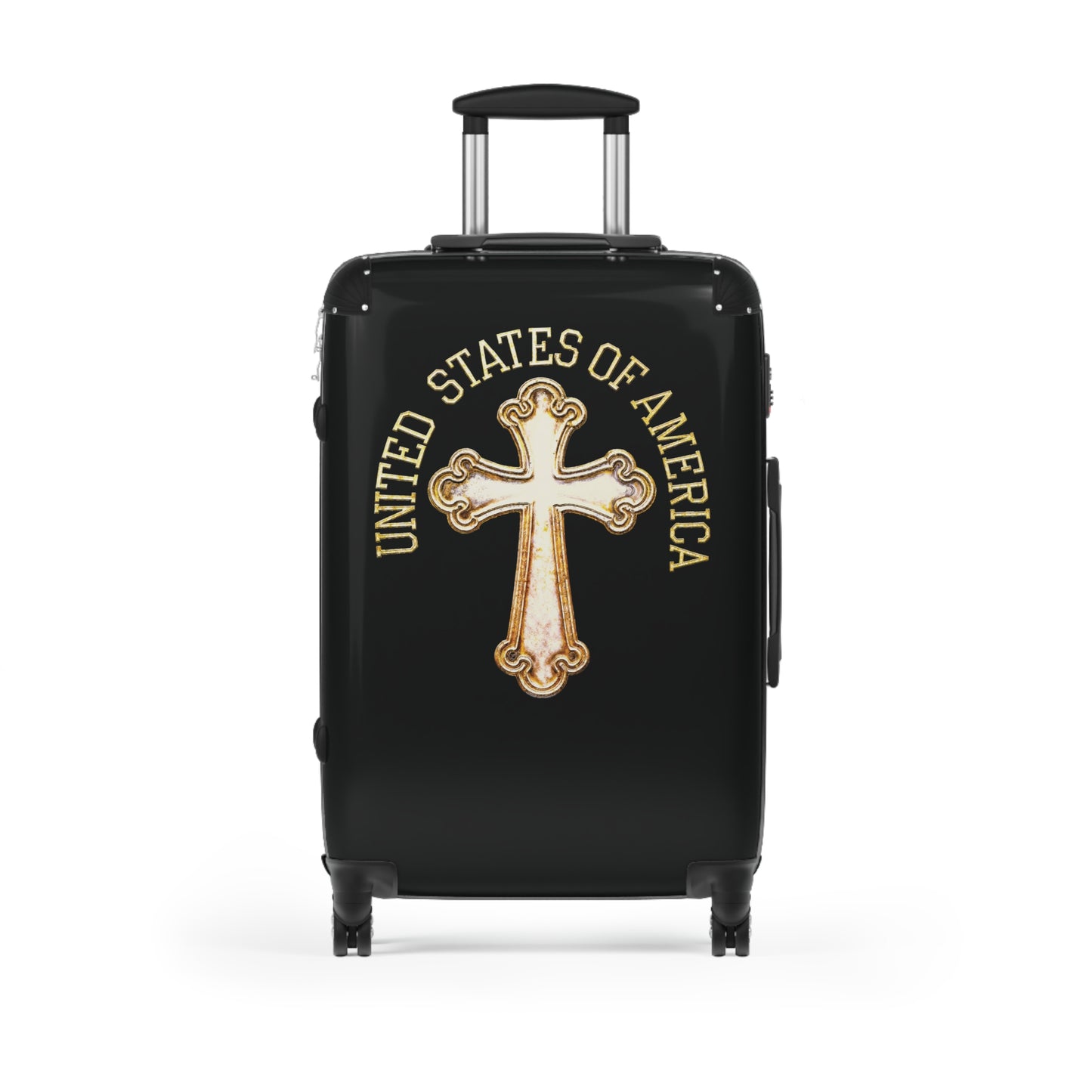 "USA Gold Cross" Suitcases (Black)