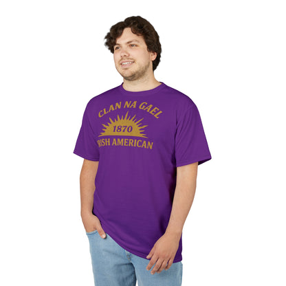 "Clan na Gael - Irish American", Unisex T-shirt (Vesper Violet)