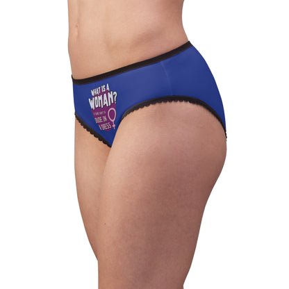 "What is a Woman" #01, Women's Briefs (Patriot Blue)