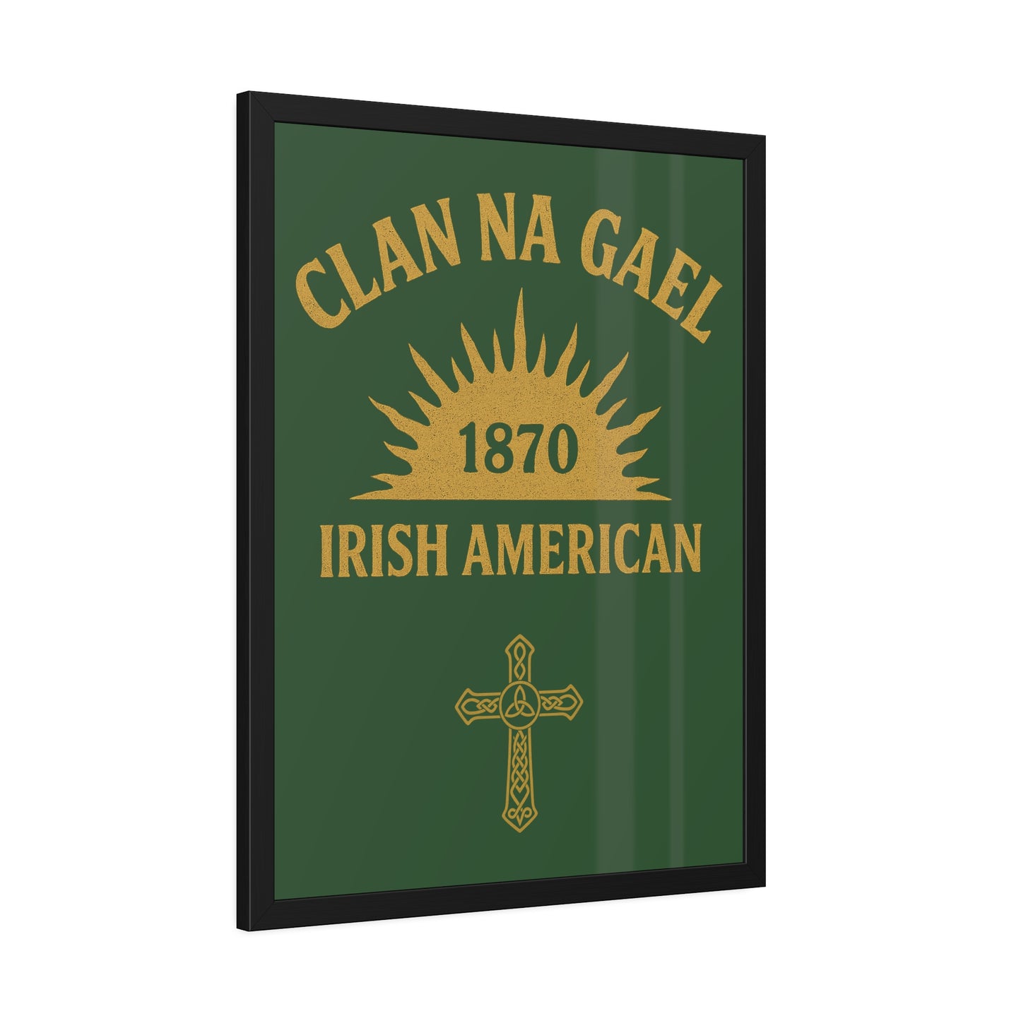 "Clan na Gael - Irish American", Framed Paper Poster (Brithemain Green)