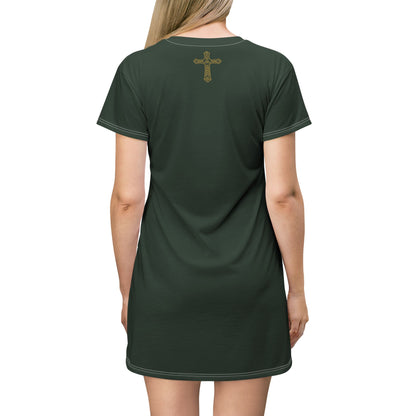 "Clan na Gael - Irish American", T-Shirt Dress (Fenian Green)