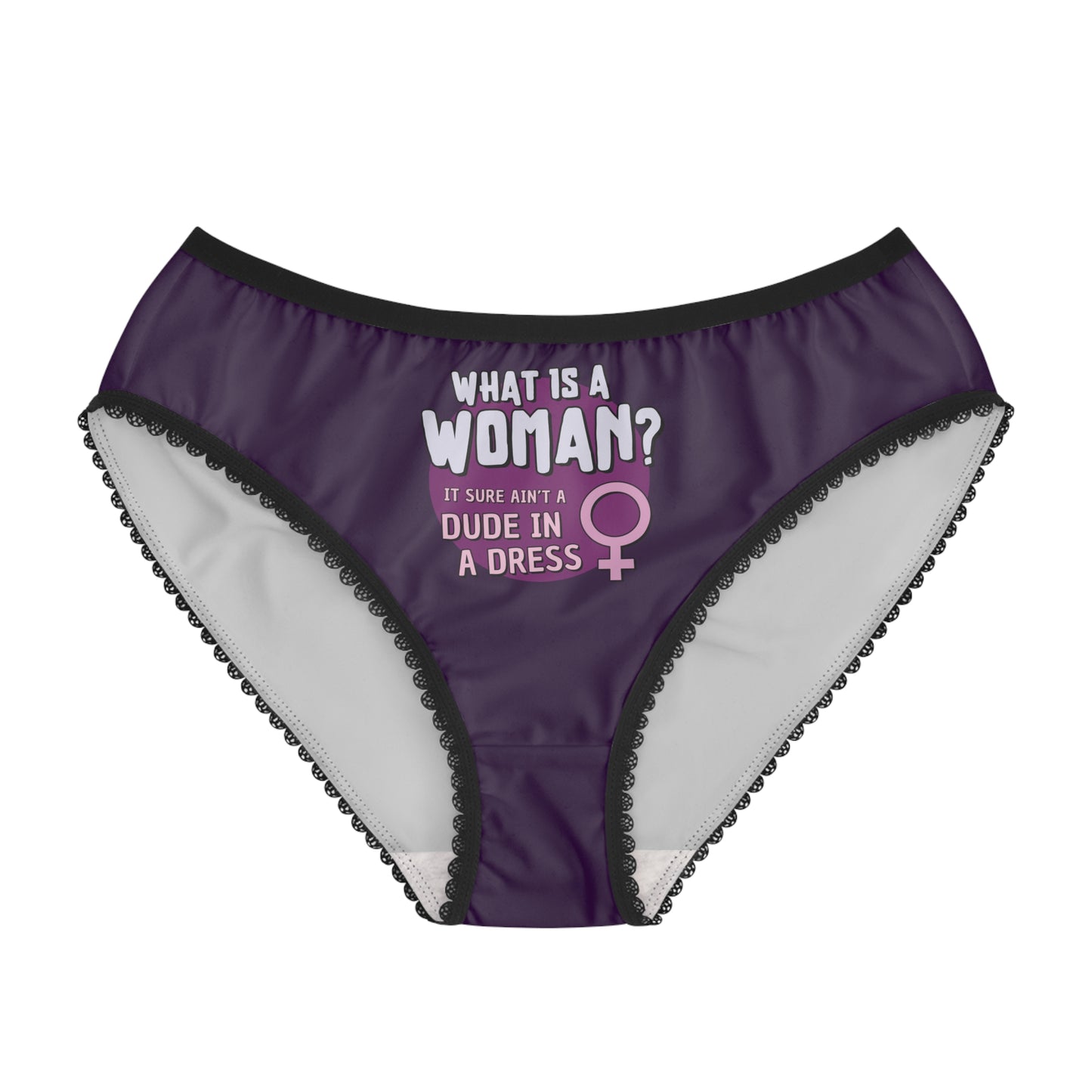 "What is a Woman" #01, Women's Briefs (Imperial Plum)
