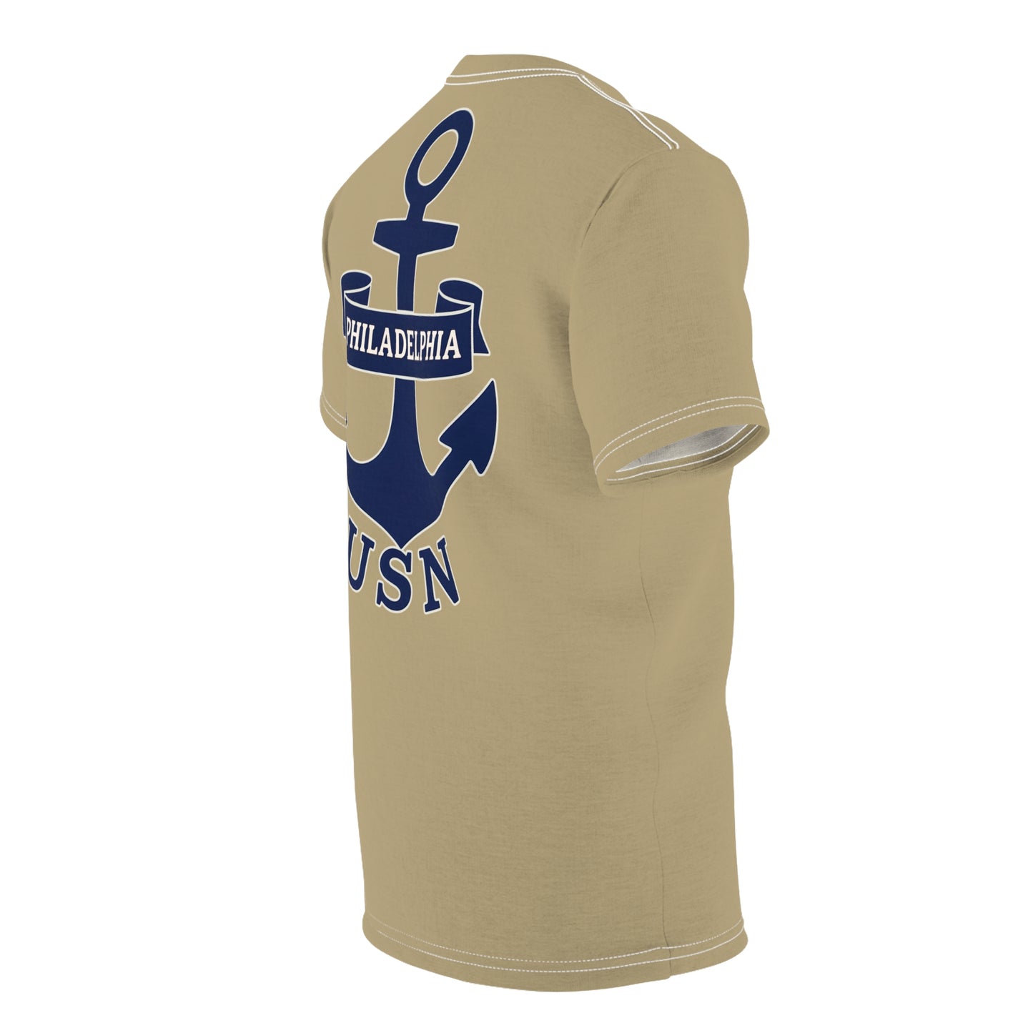 "USN Anchor", Unisex T-shirt (Service Khaki)