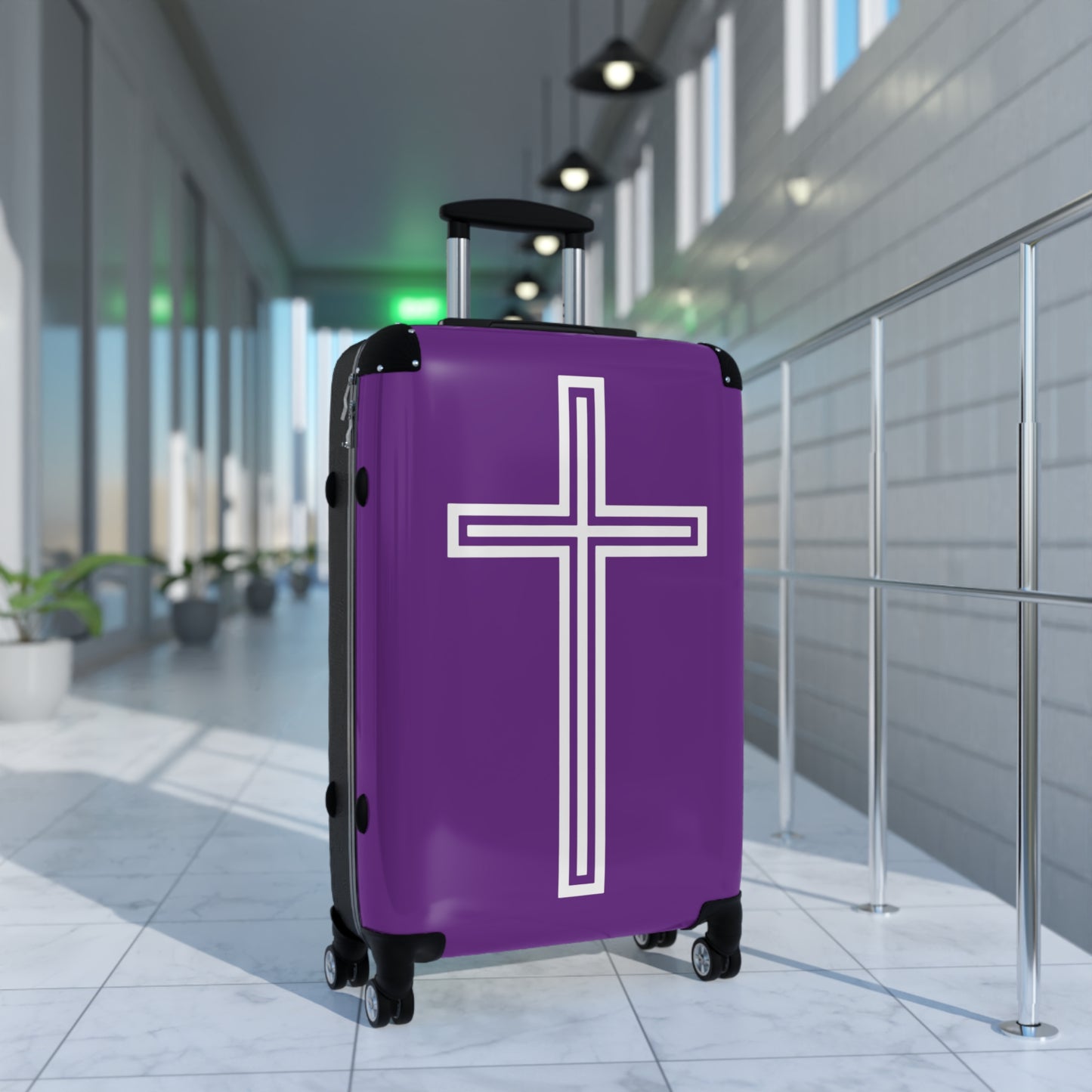 "A Simple Cross" Suitcases (Indigo Outback Purple)