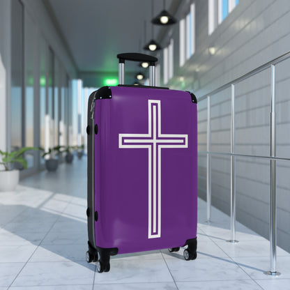 "A Simple Cross" Suitcases (Indigo Outback Purple)