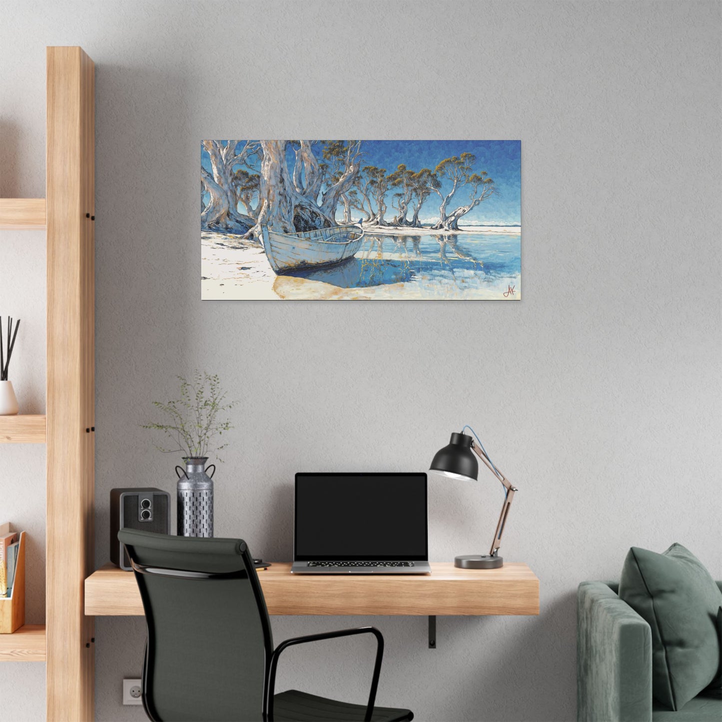 "Gaelic Hearts on Heavenly Shores", Stretched Classic Canvas Fine Art Print