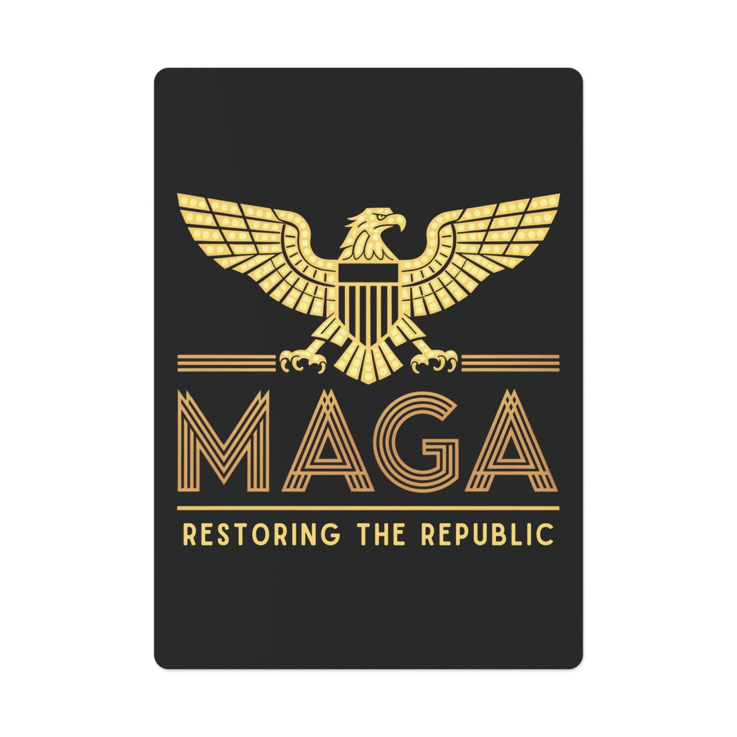 "MAGA - Restoring the Republic", Political Playing Cards (Void Black)