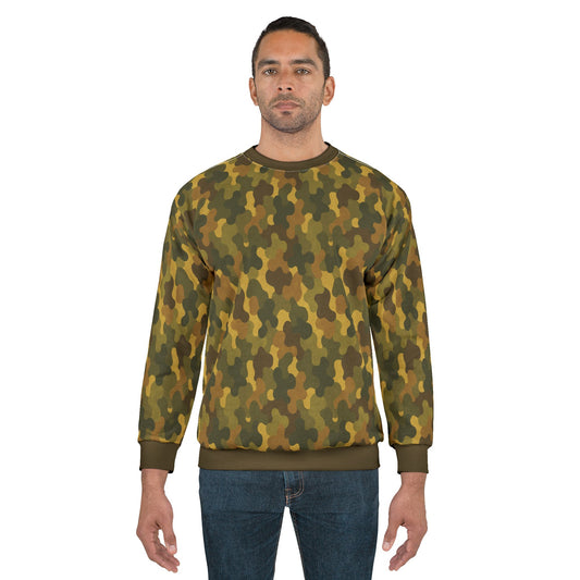 "SASR Day-Ops Camouflage", Unisex Sweatshirt (SASR Brown Cuffs and Collar)