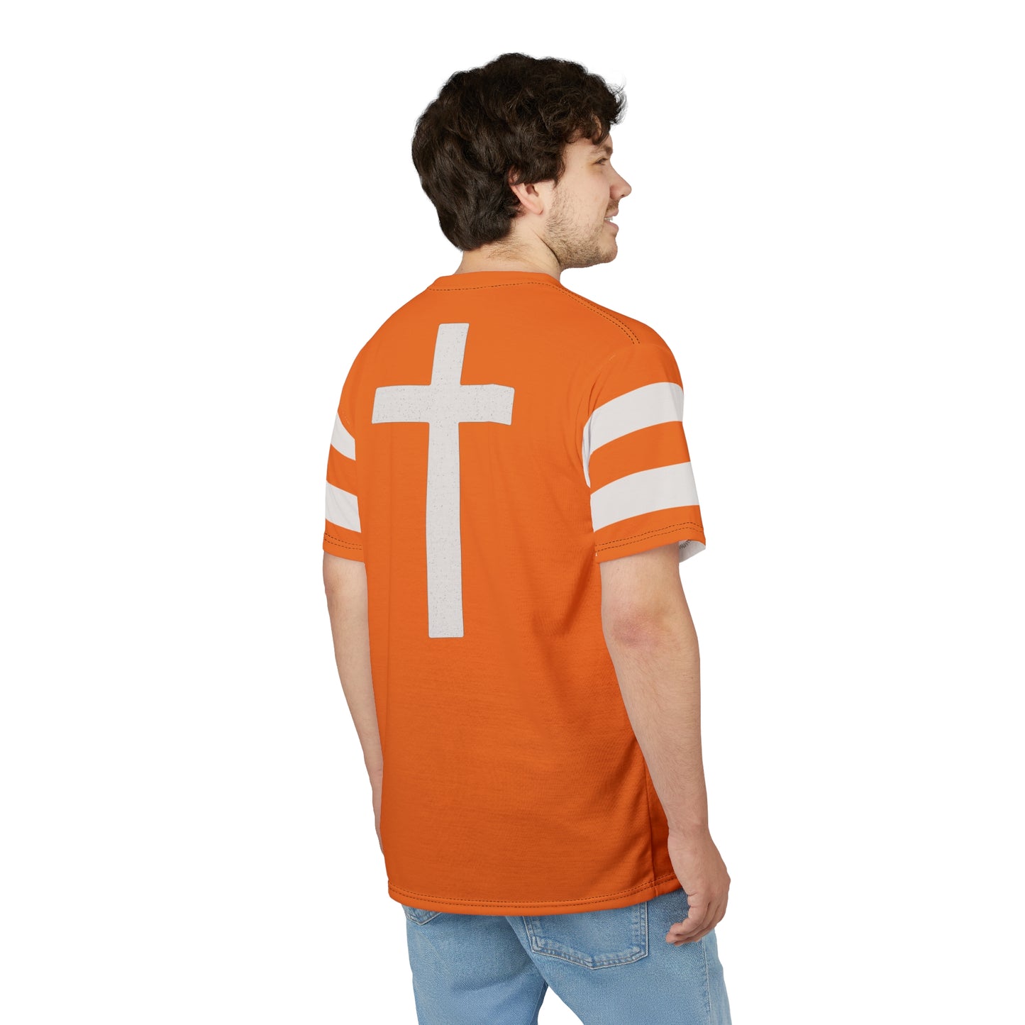 "Faith Overcomes Fear", Unisex Tee (Pumpkin Orange)