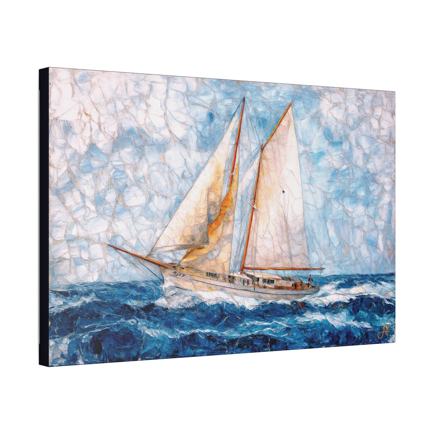 "Echoes of Ancestral Sea Lords", Stretched Classic Canvas Fine Art Print