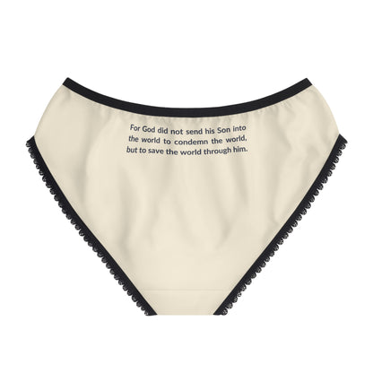 "Good News - John 3:17", Women's Briefs (Iced Almond)