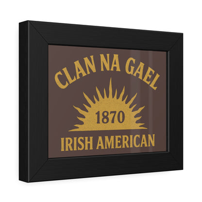 "Clan na Gael - Irish American", Framed Paper Poster (Wild Boar Brown)