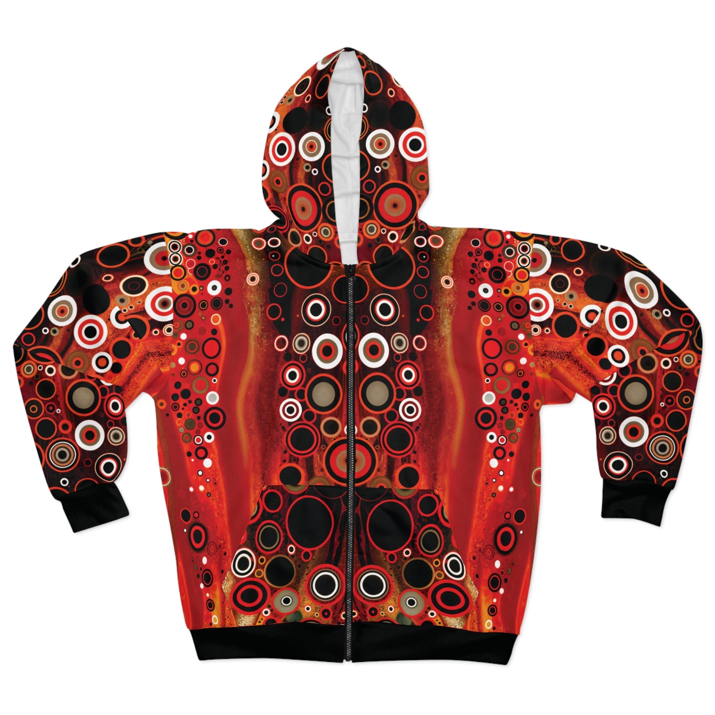 "Abstract #08", Unisex Wearable Art Zip Hoodie